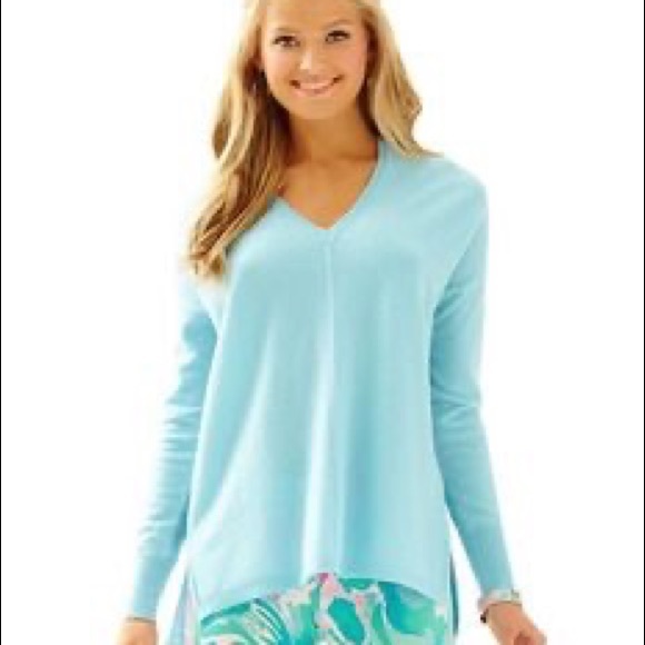 Lilly Pulitzer Sweaters - Lilly Pulitzer Blue Alessandra Cashmere Tunic